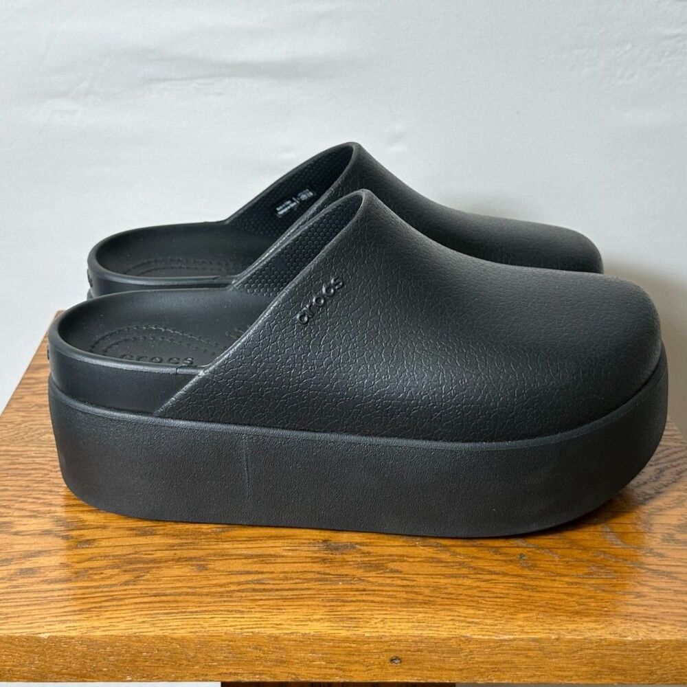 Crocs Dylan Platform Women's Slip On Comfort Clogs Shoes Black Size 8 - Picture 3 of 7